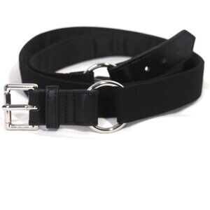 Ralph Lauren Double O Ring Black Belt With Buckle